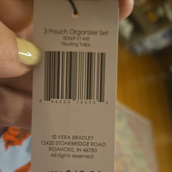 Nwt Vera Bradley 3 Pouch Organizer Set - Picture 2 of 5